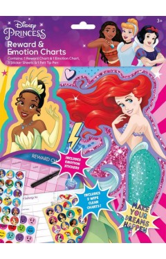 Disney Princess Reward and Emotion Chart with Stickers and Felt Tip Pen